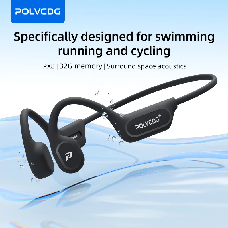 Bone Conduction Running Headphones - POLVCDG X9 Bone Conduction Earphones 32G