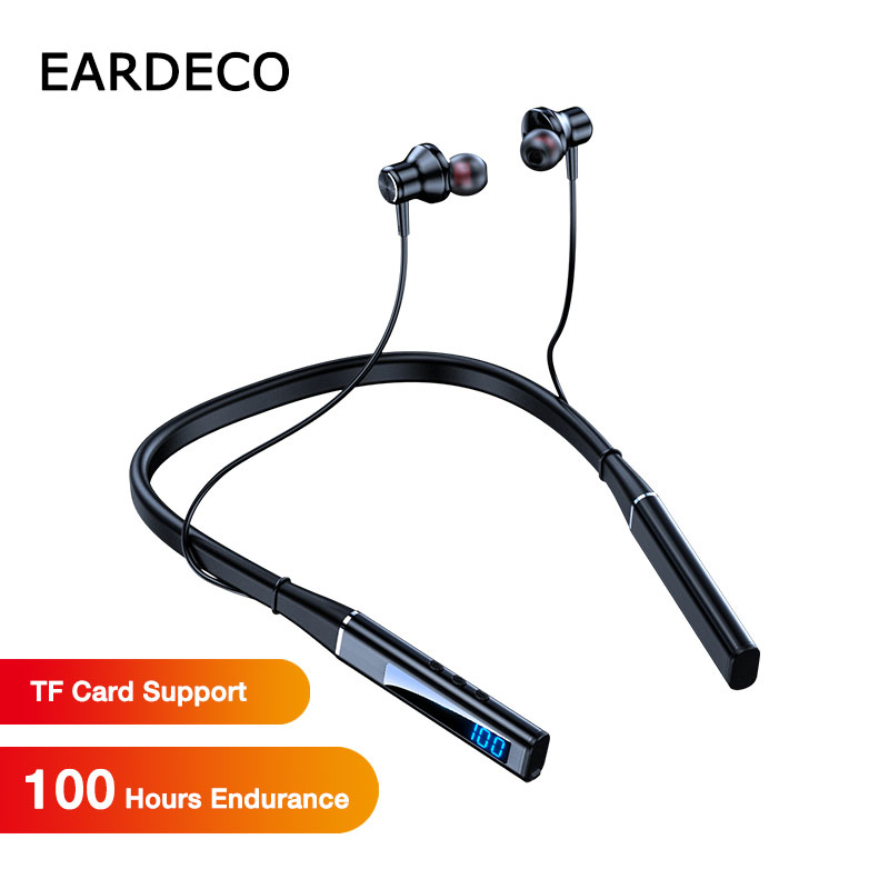 Magnetic Neckband Sports Earphones - EARDECO Original Bluetooth Headphone 5.1 Earphones