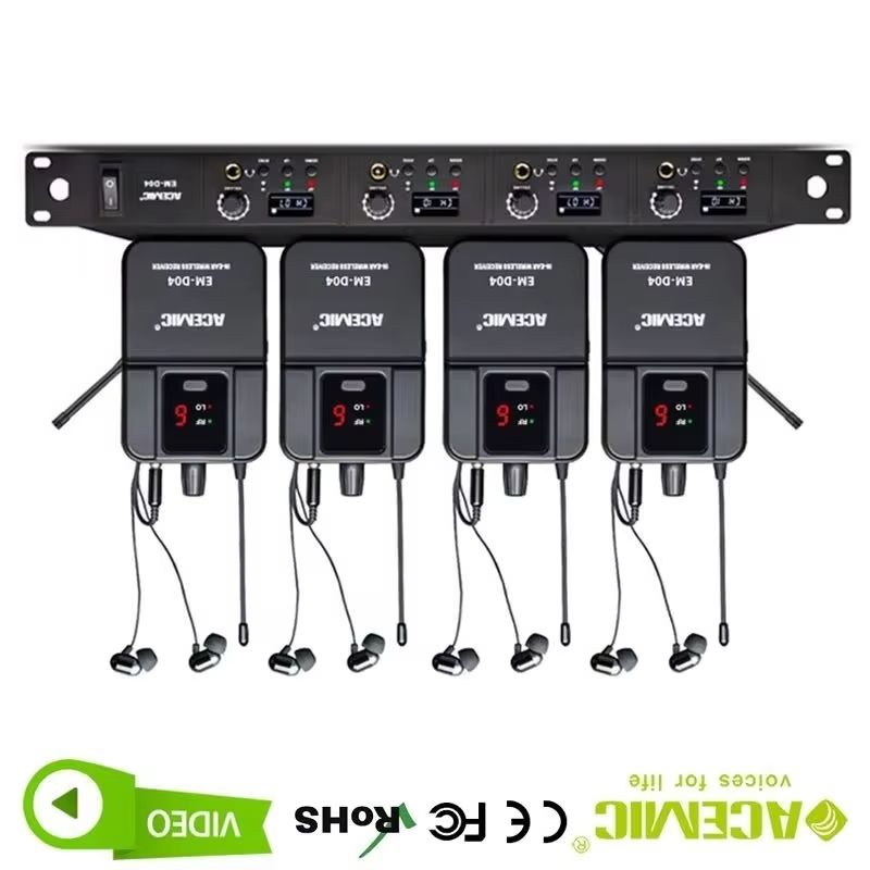 In Ear Monitors For Singers - 4 Channel Wireless In-Ear Monitor System
