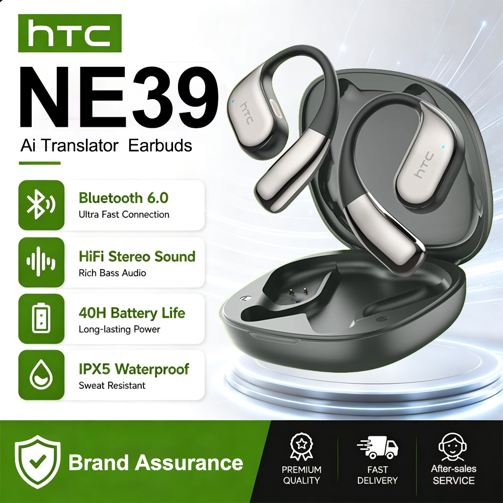 Open Ear Air Conduction Headphones - HTC NE39 AI Translate Earphone Wireless