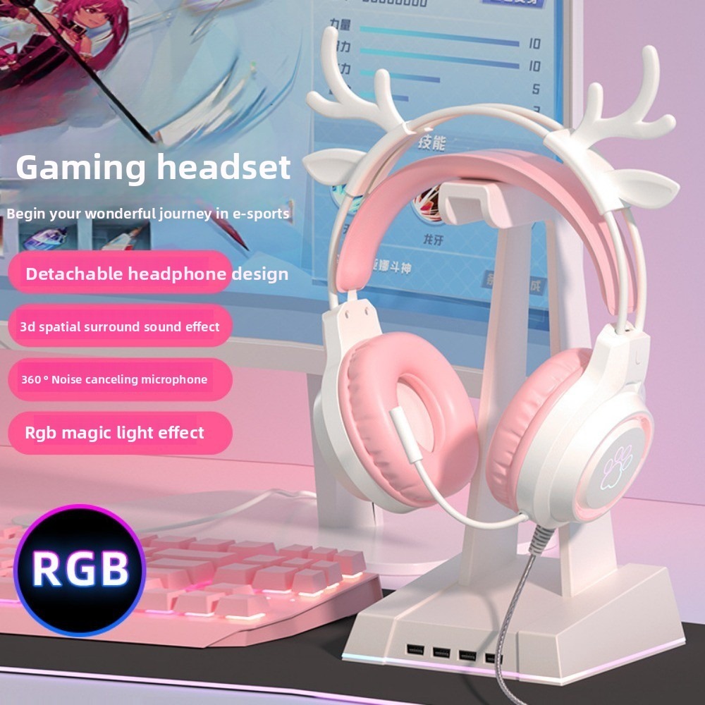 Gaming Headset With Mic Rgb - RGB Gaming Earphones with High-Definition Flexible