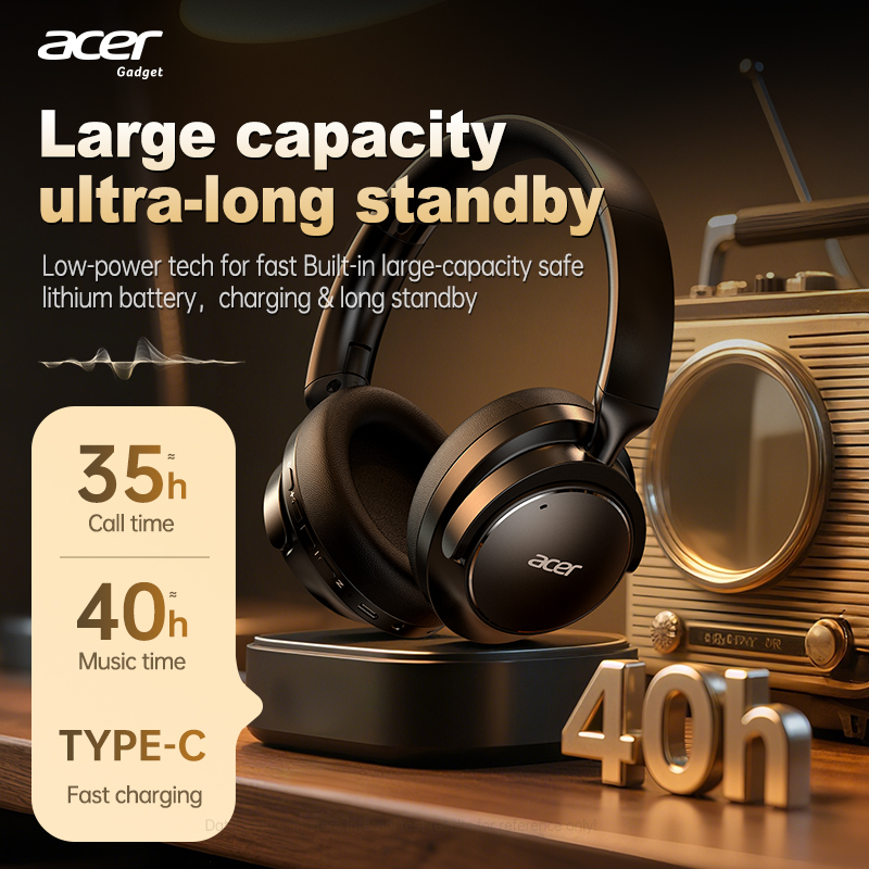 Acer Ohr560 Over-Ear Wireless  - đánh giá và giá Anc Wireless Over Ear Headphones