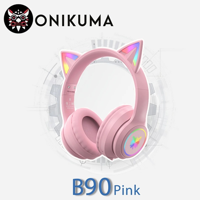 Onikuma B90 Pink Cat Ear Gamin - đánh giá và giá Gaming Headset With Mic Rgb
