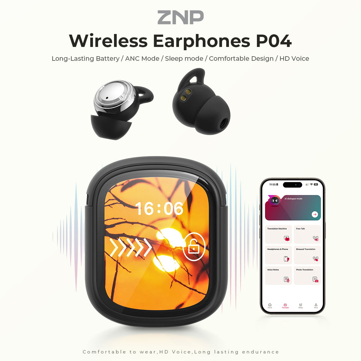 ZNP P04 Sleeping Aid Earbuds A - đánh giá và giá Sleep Mask Headphones Bluetooth