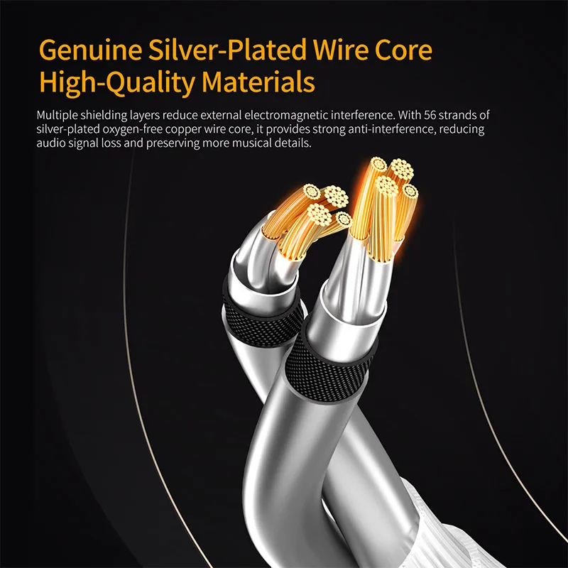 KZ Earphones Cable OFC Silver  - đánh giá và giá Type C Wired Earphones With Mic