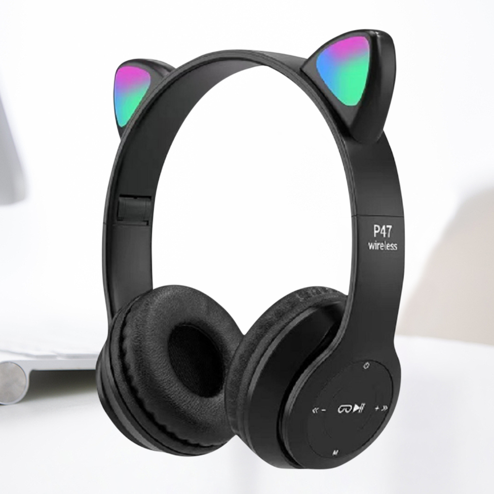 Flash Light Cute Cat Ears Wire - đánh giá và giá Cat Ear Bluetooth Headset Led