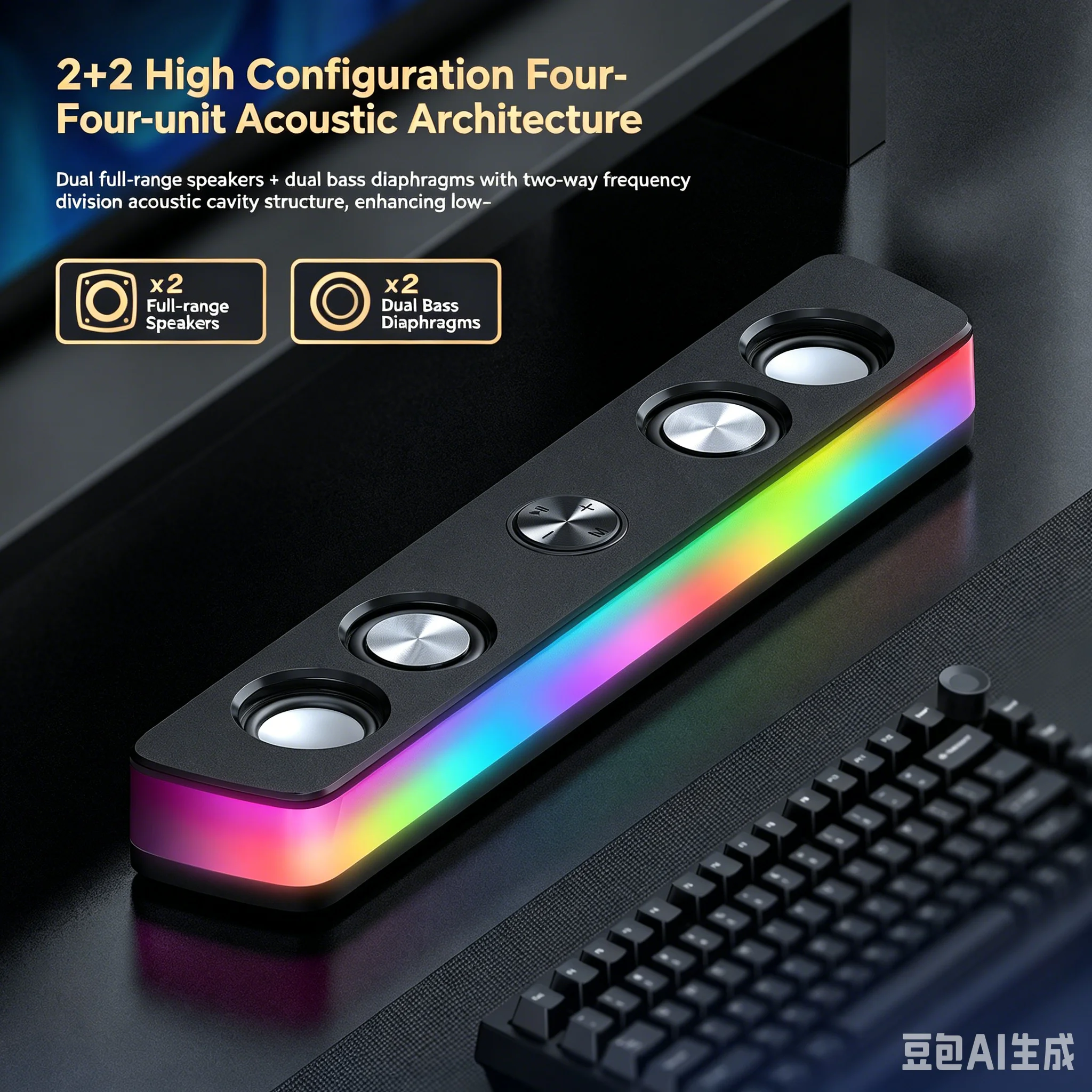 Rechargeable Wireless Soundbar - đánh giá và giá Rgb Computer Soundbar For Pc