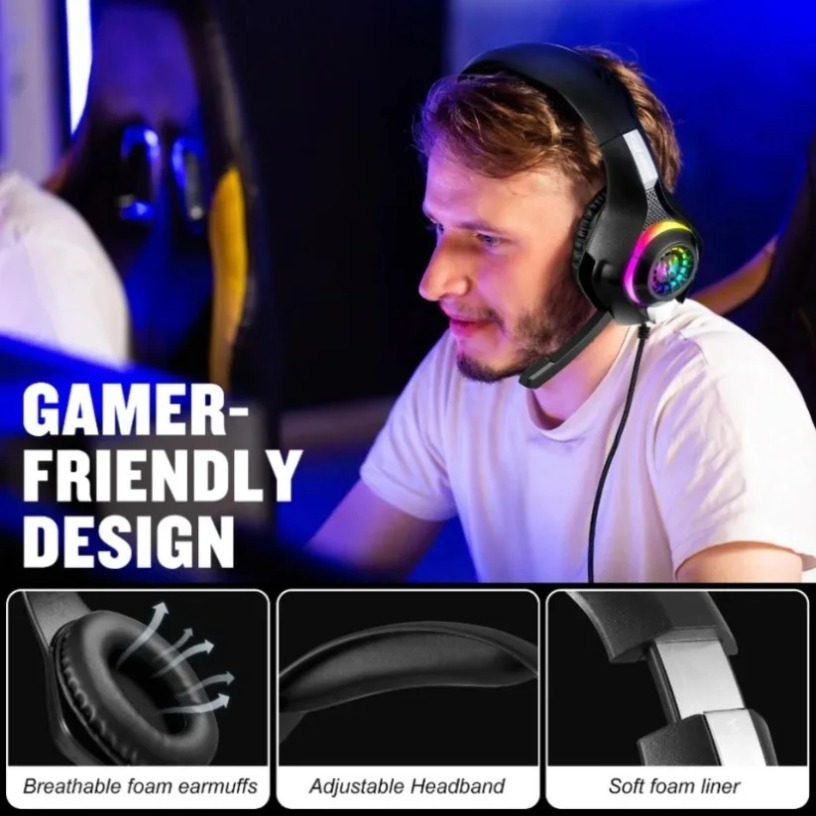Wired Gaming Headphones with M - đánh giá và giá Gaming Headset With Mic Rgb