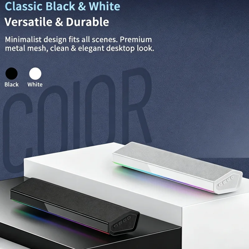 Bluetooth 5.4 Speaker RGB Ligh - đánh giá và giá Rgb Computer Soundbar For Pc