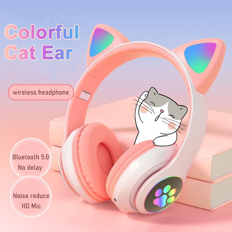 Cute Cat Ears Headphones Bluet - đánh giá và giá Cat Ear Bluetooth Headset Led
