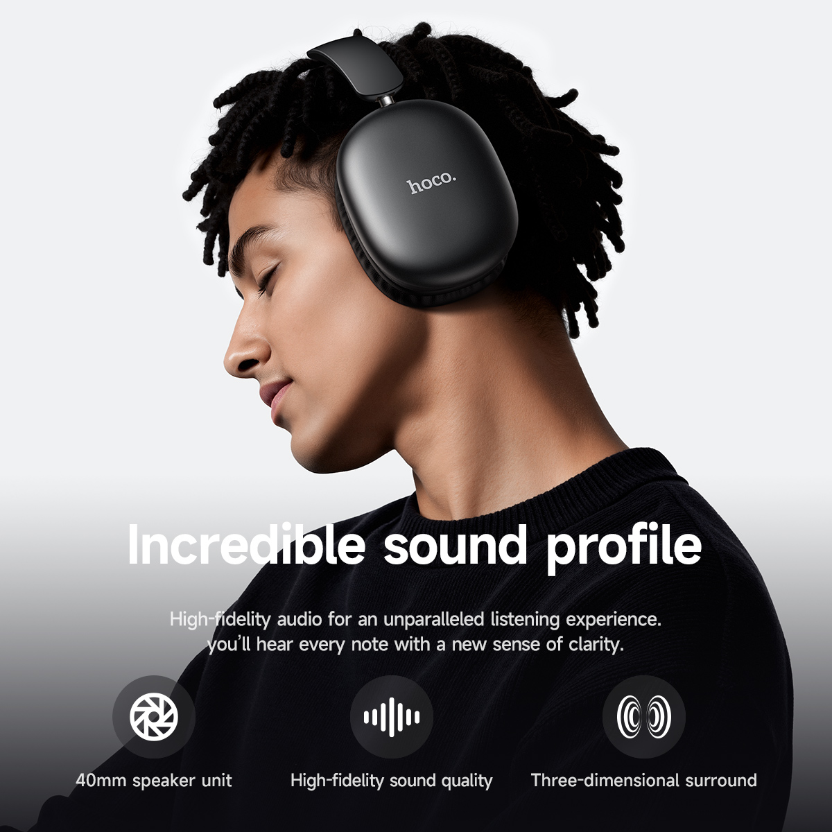 HOCO W73 Folding Bluetooth 6.0 - đánh giá và giá Anc Wireless Over Ear Headphones