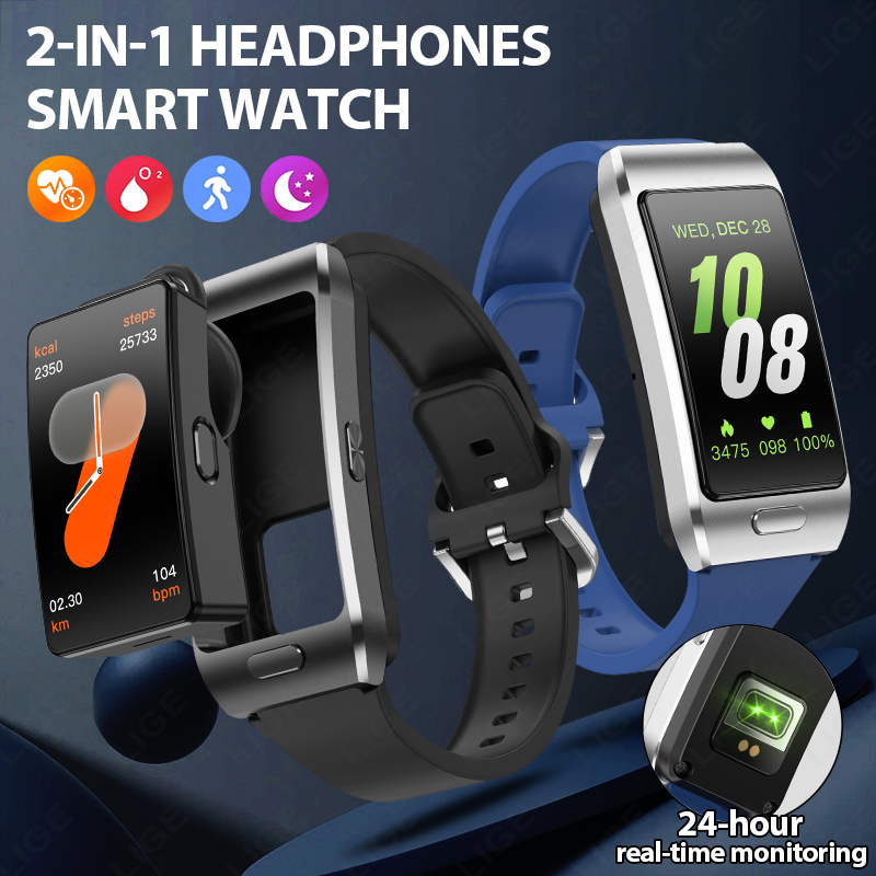 LIGE New Smart Watch Earbuds T - đánh giá và giá Tws Earbuds Bluetooth 5.3