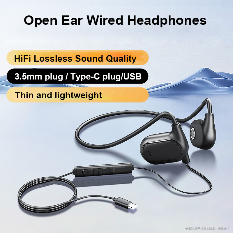 Wired Open Ear Headphones 3.5m - đánh giá và giá Open Ear Air Conduction Headphones
