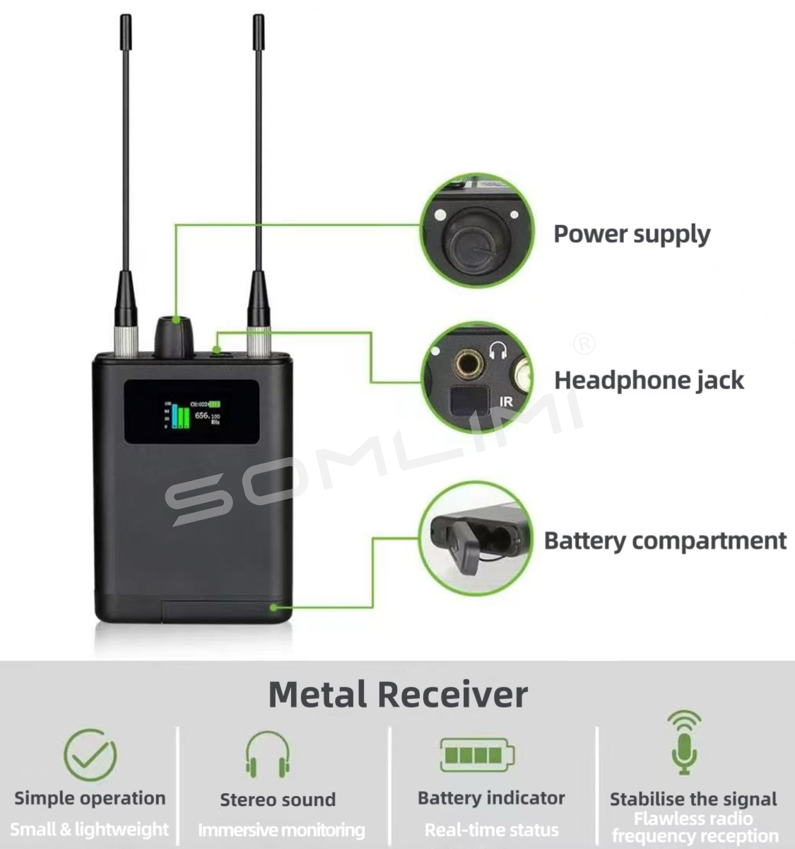 SOMLIMI Professional EM600 In  - đánh giá và giá In Ear Monitors For Singers