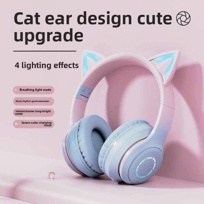 New Best Selling RGB Head-moun - đánh giá và giá Cat Ear Bluetooth Headset Led