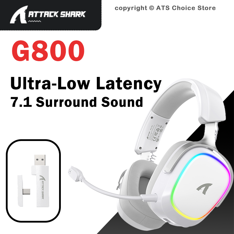 ATTACK SHARK G800 Wireless Gam - đánh giá và giá Gaming Headset With Mic Rgb