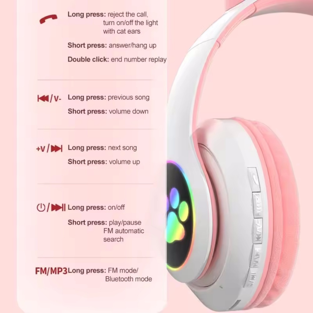 Cute Cat Ear Bluetooth Compati - đánh giá và giá Cat Ear Bluetooth Headset Led