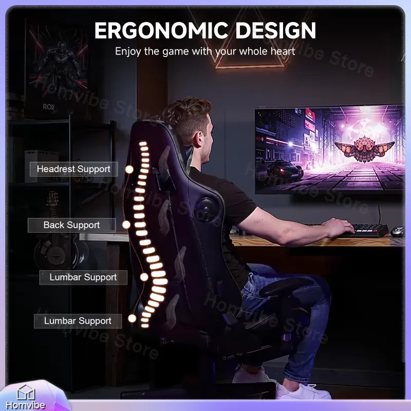 Ergonomic Gaming Chair with Bl - đánh giá và giá Speakers