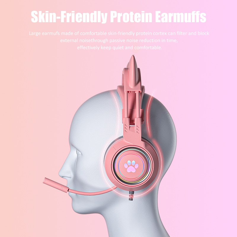 Cute Cat Ear Gaming Headphones - đánh giá và giá Gaming Headset With Mic Rgb