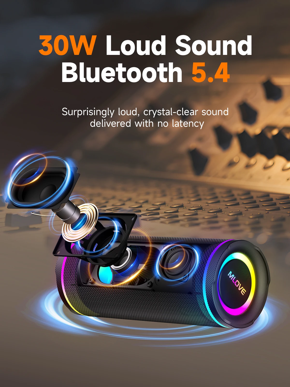 MLOVE Portable Bluetooth Speak - đánh giá và giá Portable Bluetooth Speaker Waterproof Ipx7