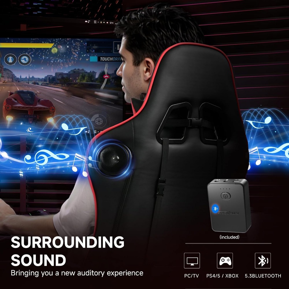 Ergonomic Gaming Chair with Bl - đánh giá và giá Speakers