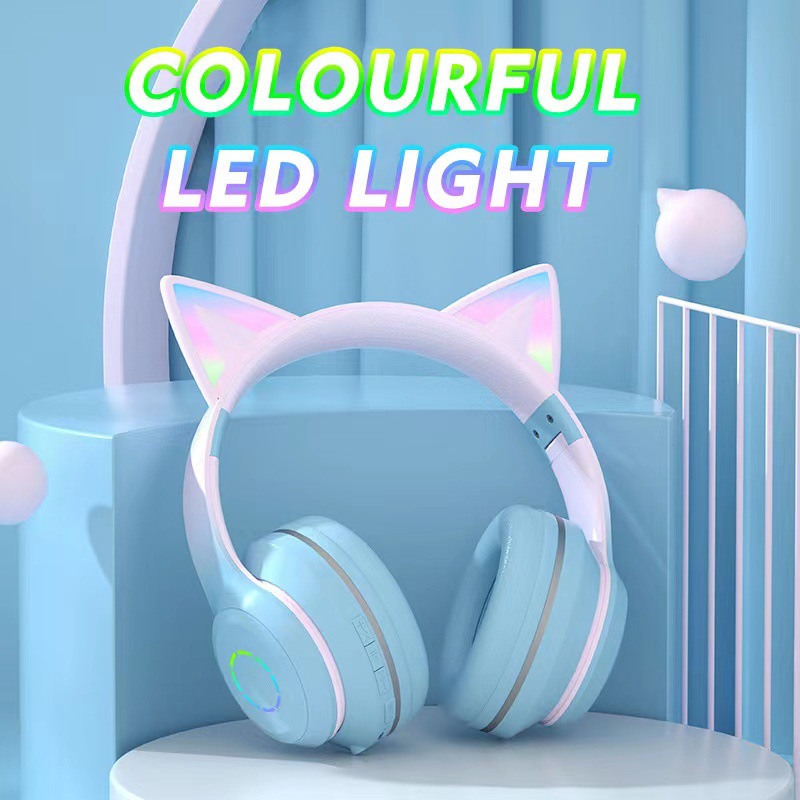 New Best Selling Head-Mounted  - đánh giá và giá Cat Ear Bluetooth Headset Led