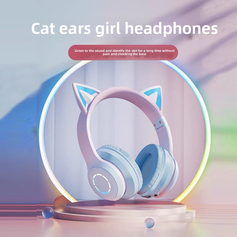 New Best Selling Head-Mounted  - đánh giá và giá Cat Ear Bluetooth Headset Led