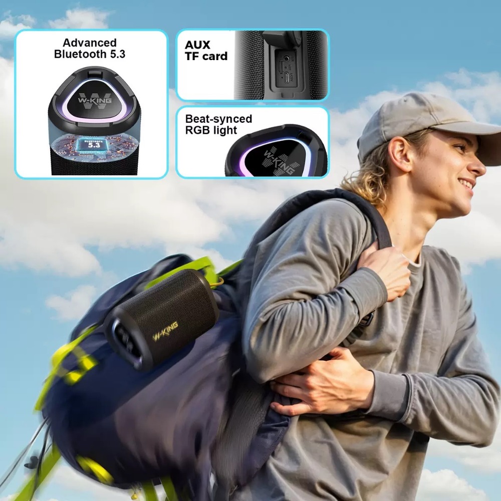 W-KING D110 Wireless Speaker w - đánh giá và giá Portable Bluetooth Speaker Waterproof Ipx7