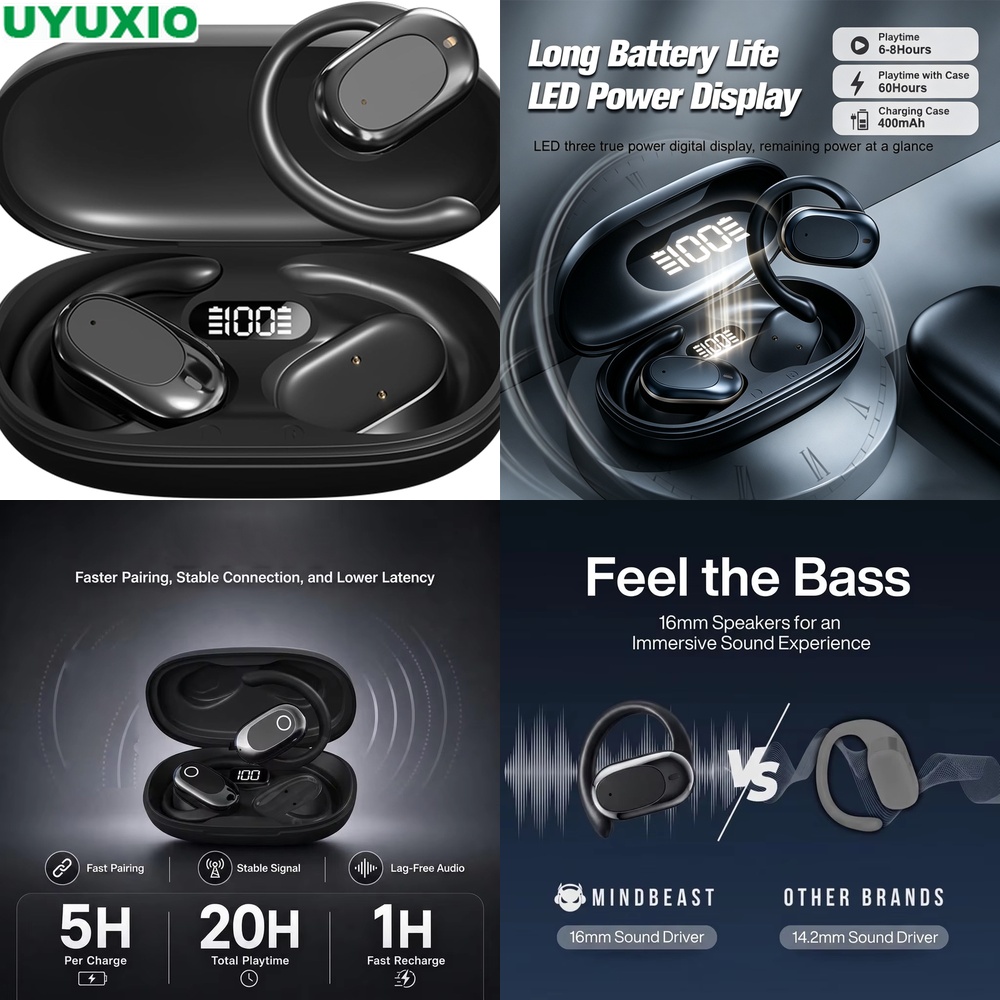 Open Ear Earphones and Wireles - đánh giá và giá Bone Conduction Running Headphones