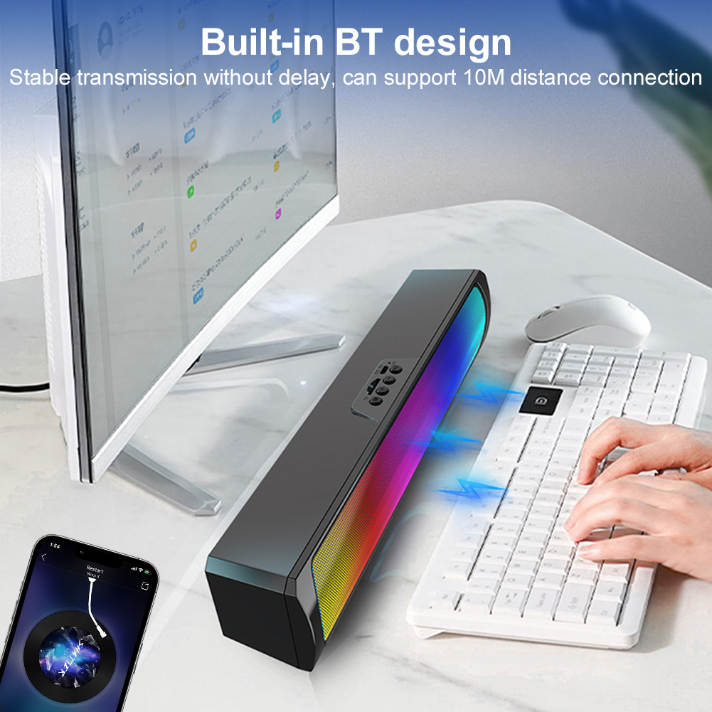 Portable Computer Sound Bar Sp - đánh giá và giá Rgb Computer Soundbar For Pc