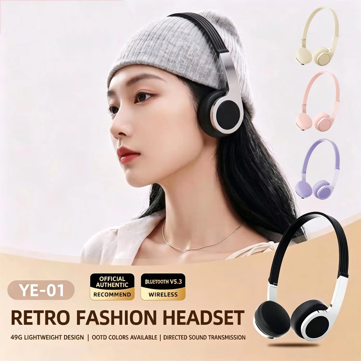 New Retro Compact Over-Ear Blu - đánh giá và giá Anc Wireless Over Ear Headphones