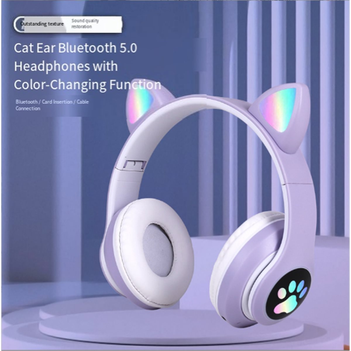 DT75BG Cute Cat Ear Bluetooth  - đánh giá và giá Cat Ear Bluetooth Headset Led