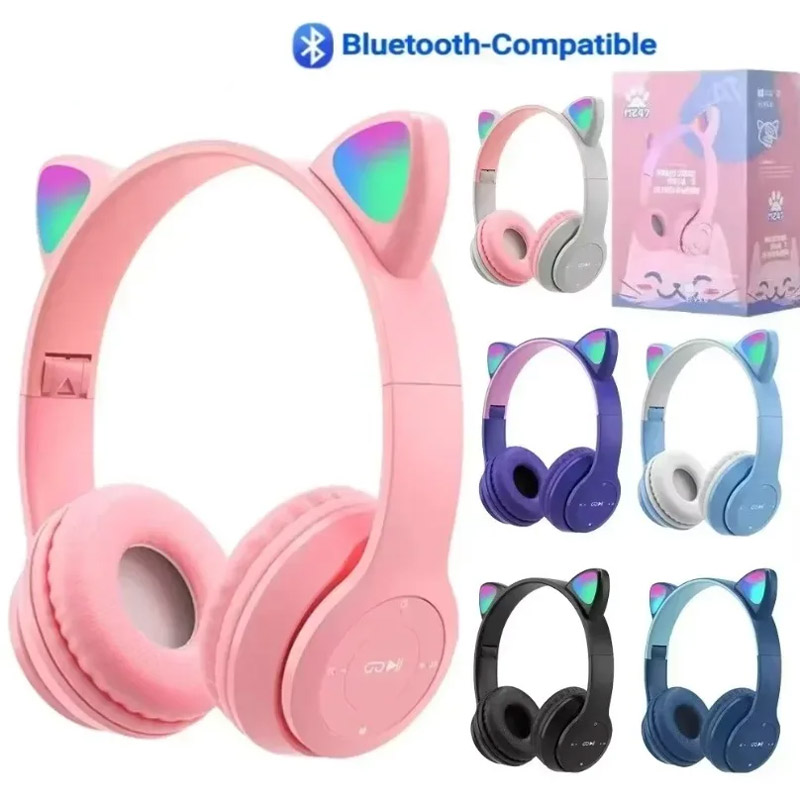 Wireless Bluetooth Earphones C - đánh giá và giá Cat Ear Bluetooth Headset Led